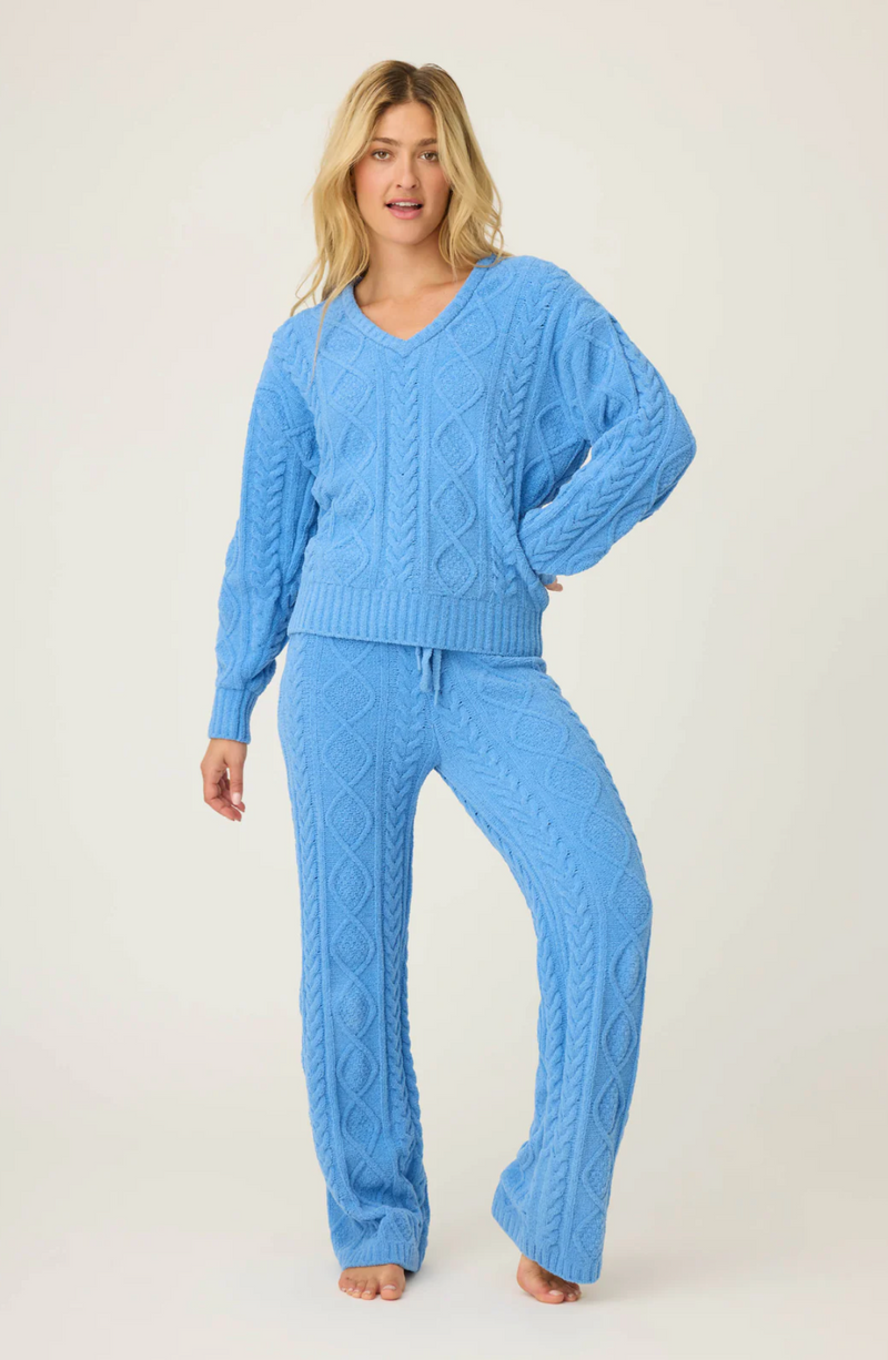 Chenille Cable Style Knit Lounge Pant