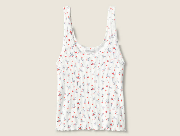 La Rose Ribbed Floral Camisole