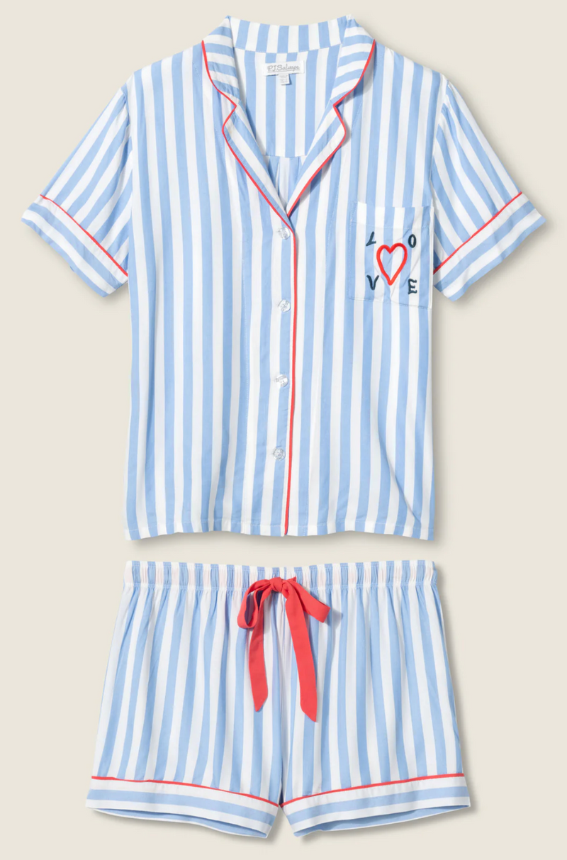 Lady Luck Striped PJ Short Set