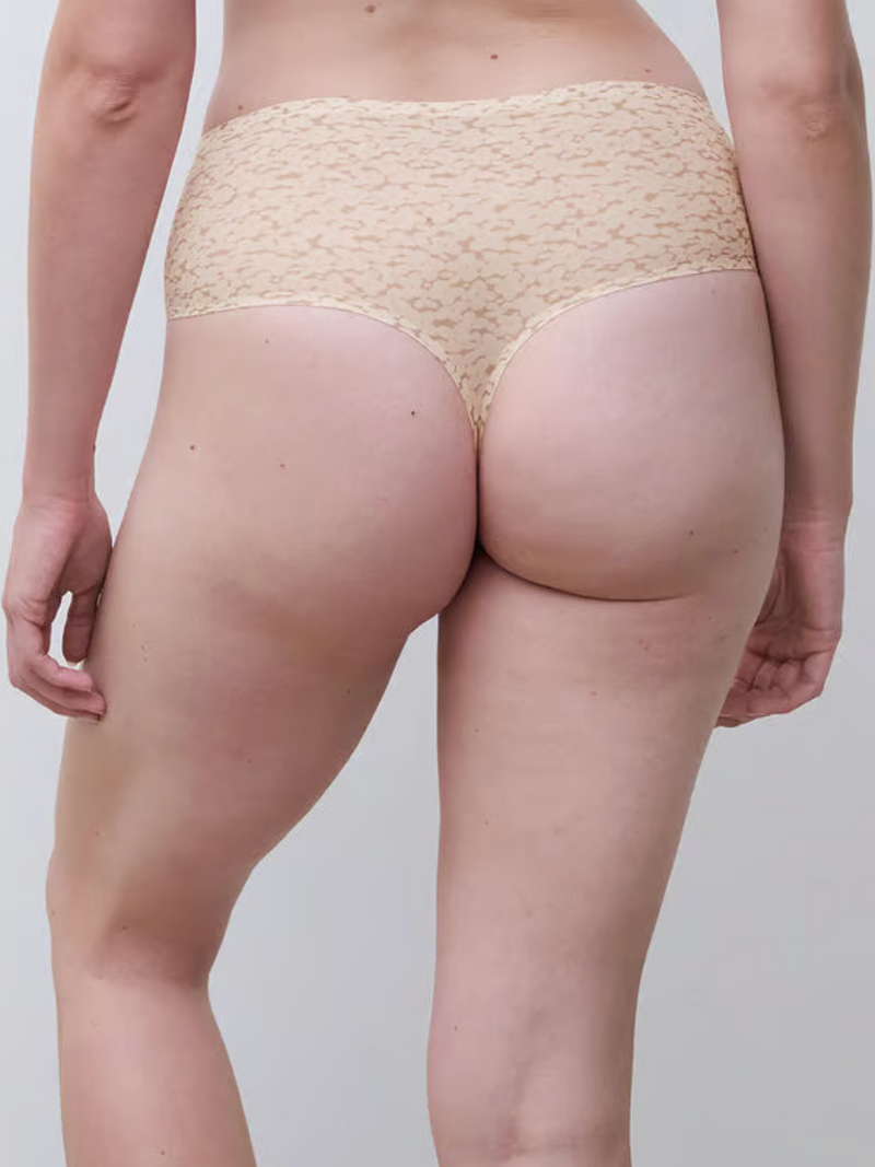 SoftStretch High Waist Thong - Norah Nude Print