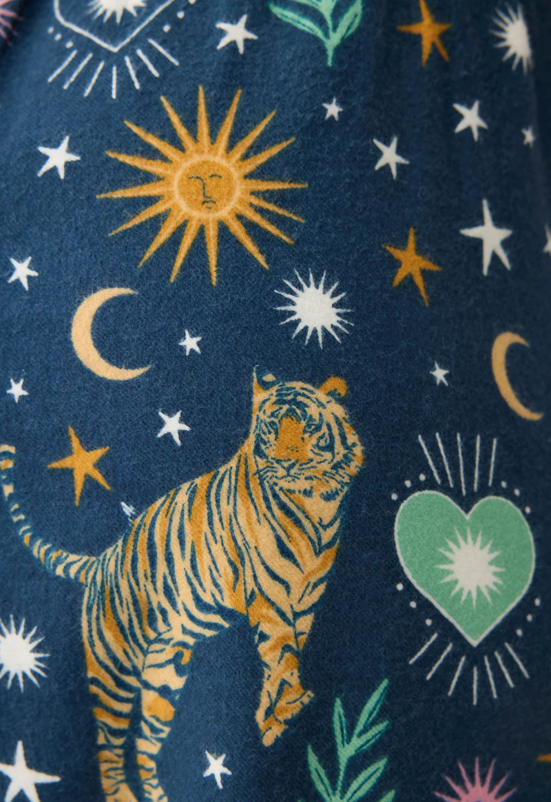 Wild At Heart Tiger Print Flannel Pajama Pants