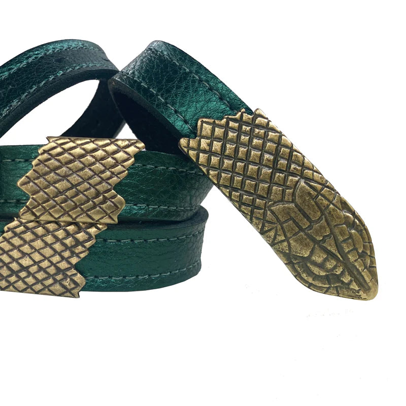 Snake 4-Part Black w/ Brass Belt