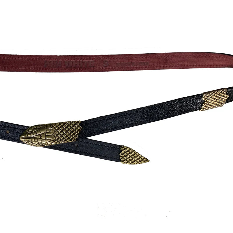 Snake 4-Part Black w/ Brass Belt