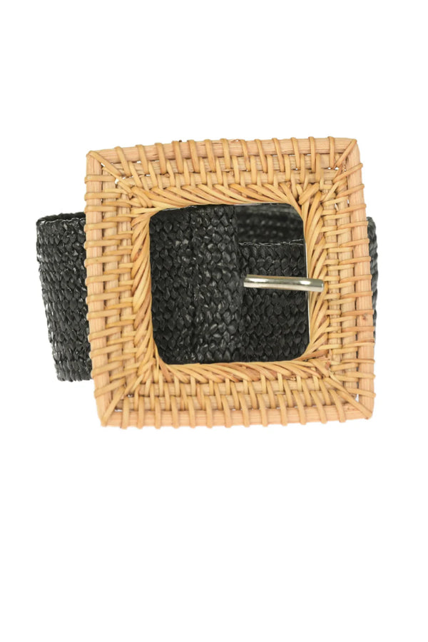 Rattan Square Belt / Black