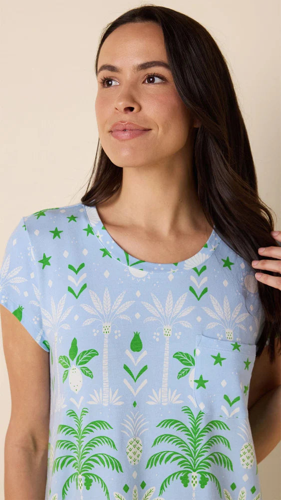 Pima Knit Short-Sleeved Sleep Shirt
