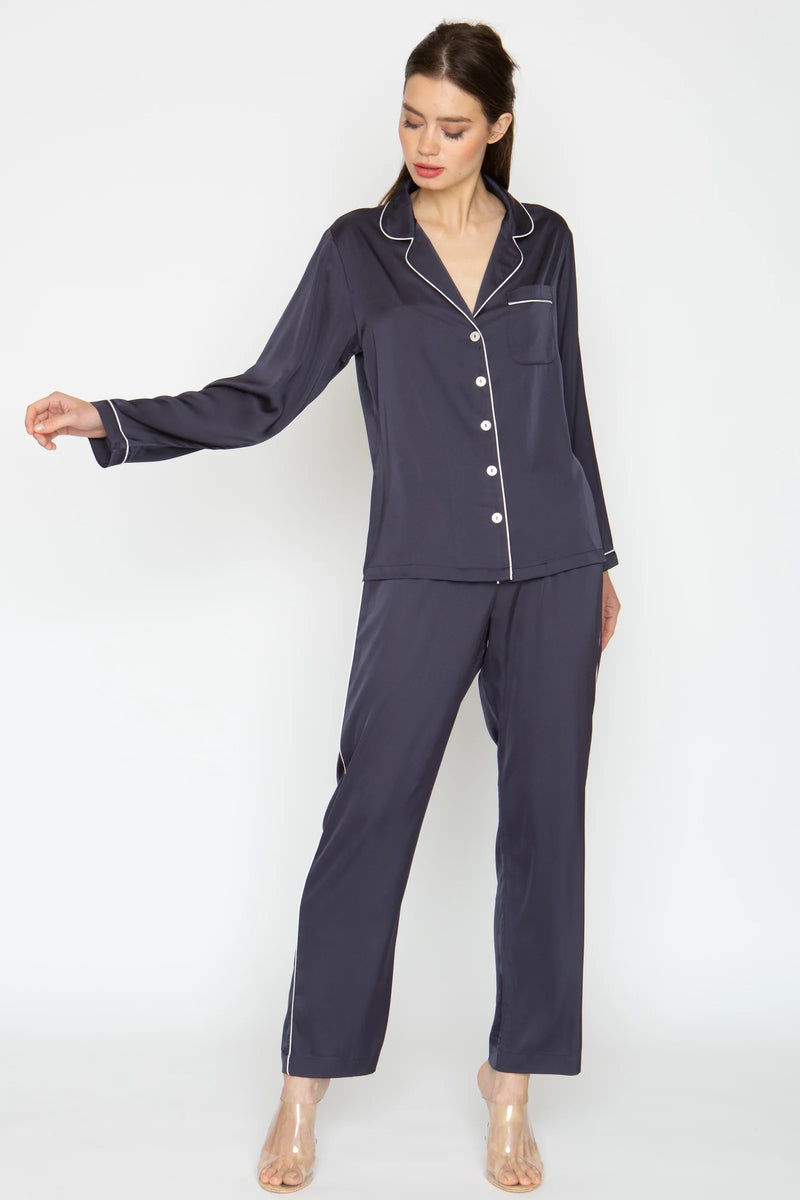 Midnight Blue Long PJ Set