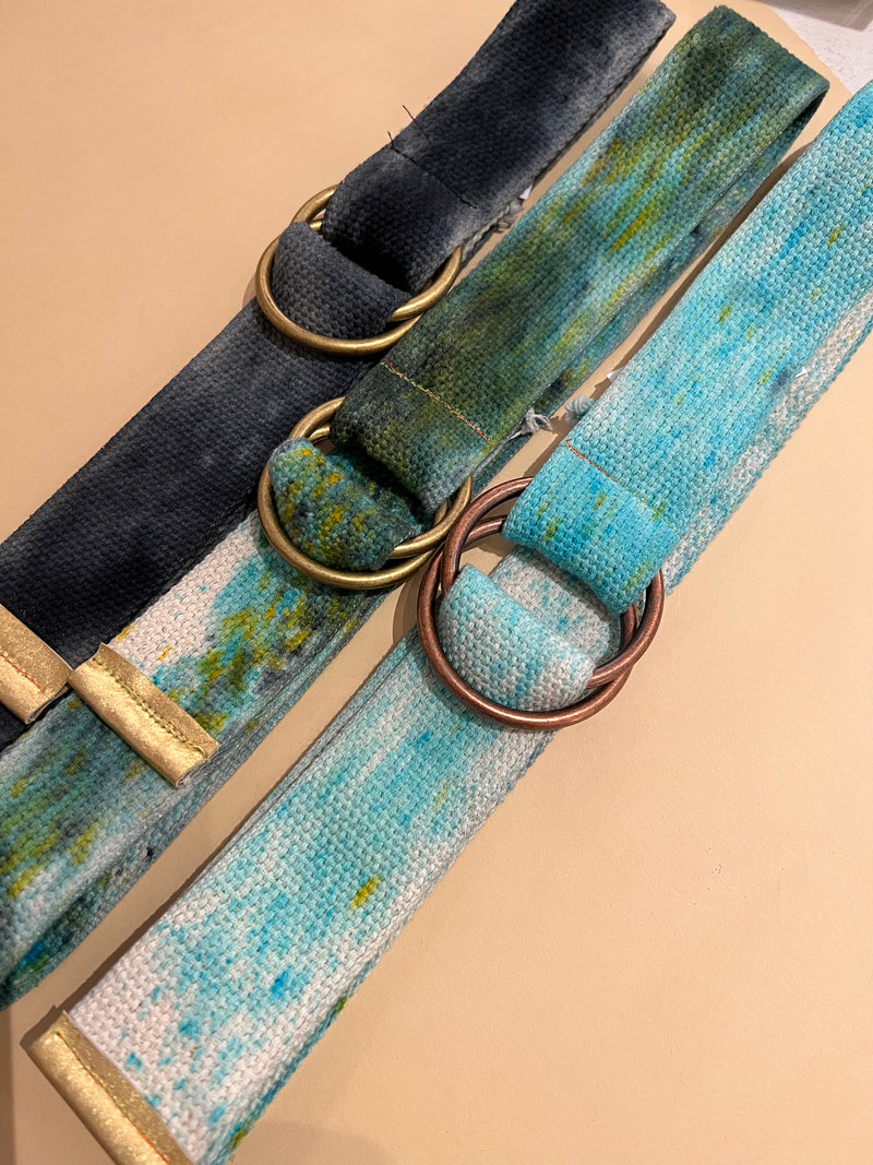 Hand Dyed Double Ring Belt