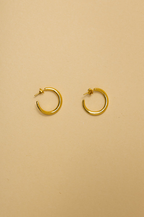 Petite Infinity Hoop Gold Earrings