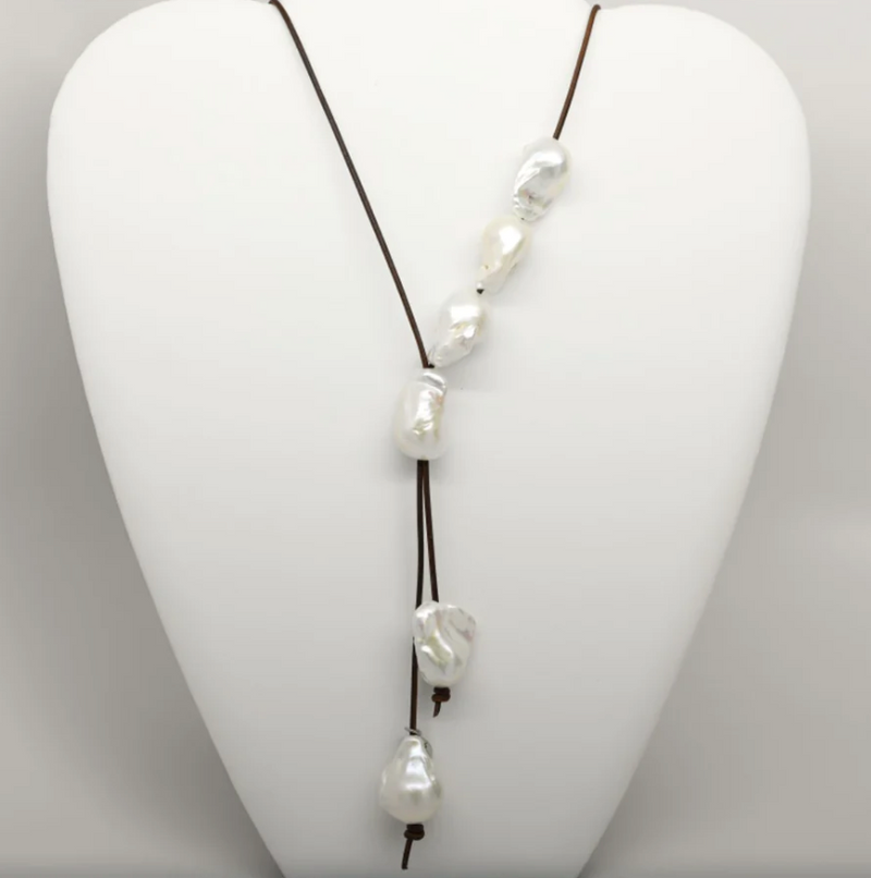 3-Way Necklace - Baroque Pearl