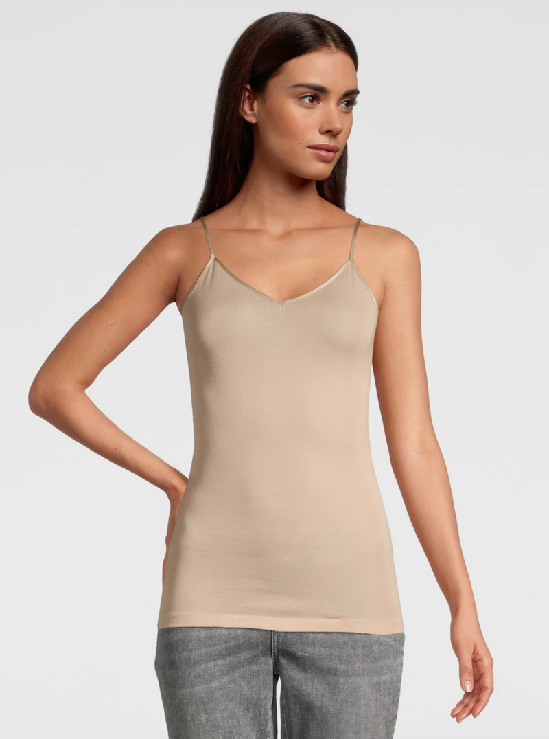 Cotton Spaghetti Top - V neck